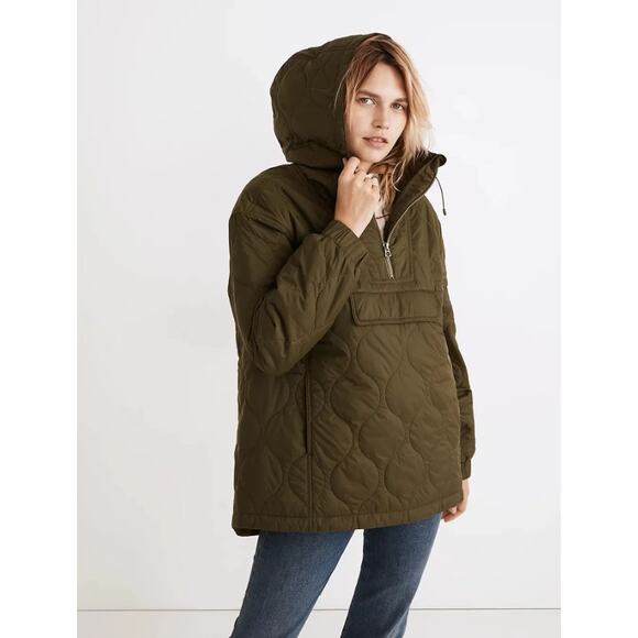 Madewell Quilted Packable Popover Puffer Jacket Women's Size Medium NWT - Picture 1 of 7